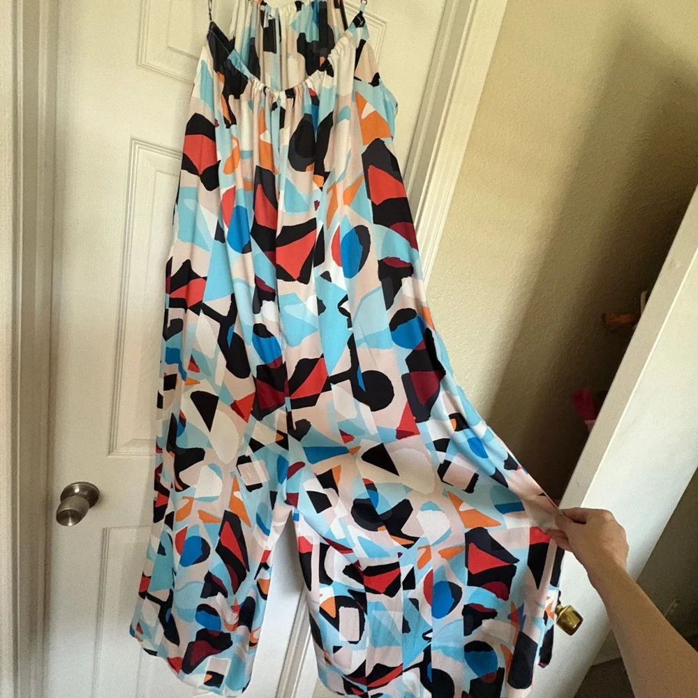 Anthropologie Multicolor Abstract Jumpsuit - Picture 3 of 3